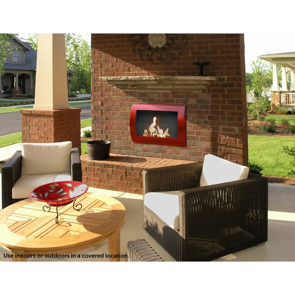 Anywhere Fireplaces 90212 Indoor Wall Mount Fireplace Chelsea (Red) Model